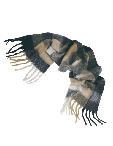 BUFANDA-CUADROS-MULTI-BEIGE-AZUL-MARRÓN-DON-ALGODÓN