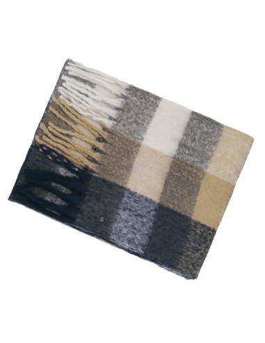 BUFANDA-CUADROS-MULTI-BEIGE-AZUL-MARRÓN-DON-ALGODÓN