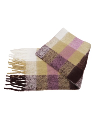 BUFANDA-CUADROS-MULTI-BEIGE-AZUL-MARRÓN-LILA-DON-ALGODÓN