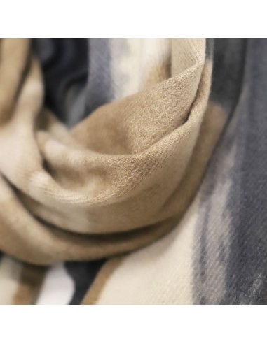 BUFANDA-PINCELADAS-GRUESAS-MARRÓN-GRIS-BEIGE-FLECOS-DON-ALGODÓN