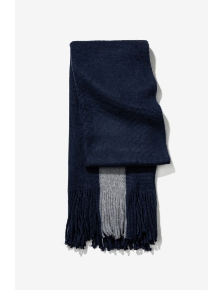 BUFANDA-BICOLOT-GRIS-AZUL-FELPADA.FLECOS-MUNCH-TIFFOSI