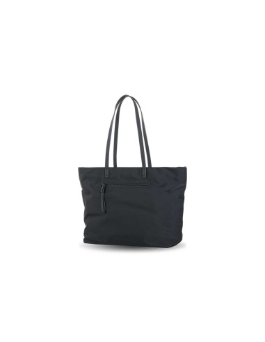 BOLSO-GRANDE-NYLON-NEGRO-DOS-ASAS-HOMBRO-COMPARTIMENTO-TRASERO-ESSENTIAL-DEVOTA&LOMBA