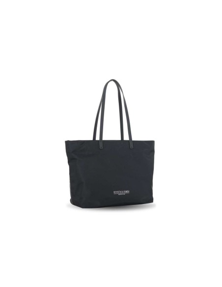 BOLSO-GRANDE-NYLON-NEGRO-DOS-ASAS-HOMBRO-COMPARTIMENTO-TRASERO-ESSENTIAL-DEVOTA&LOMBA