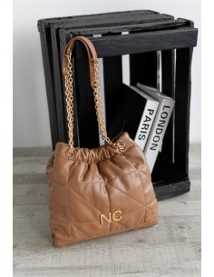 BOLSO-SACO-CAMEL-PIEL-VEGANA-CIERRE-IMÁN-ASAS-HOMBRO-COMBINADA-NOCO-COMPLEMENTOS