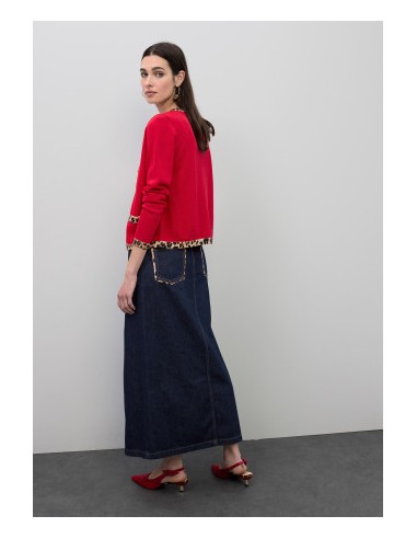 CÁRDIGAN-ROJO-DETALLES-ANIMAL-PRINT-BOTONES-DORADOS-LOLA-CASADEMUNT
