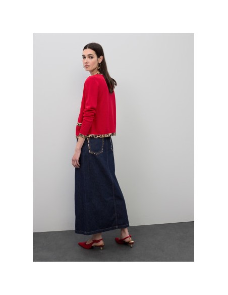 CÁRDIGAN-ROJO-DETALLES-ANIMAL-PRINT-BOTONES-DORADOS-LOLA-CASADEMUNT