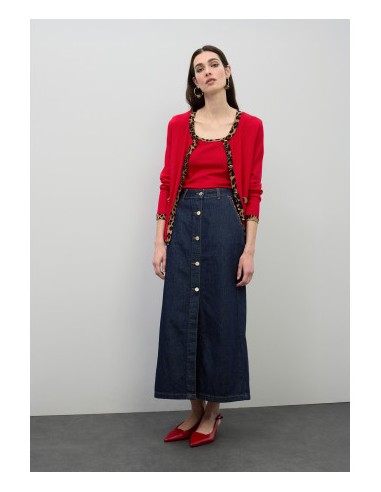 CÁRDIGAN-ROJO-DETALLES-ANIMAL-PRINT-BOTONES-DORADOS-LOLA-CASADEMUNT