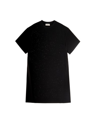 VESTIDO-FORMATO-CAMISETA-STRASS-AL-TONO-FRONTAL-MANGA-CORTA-CUELLO-REDONDO-LOLA-CASADEMUNT