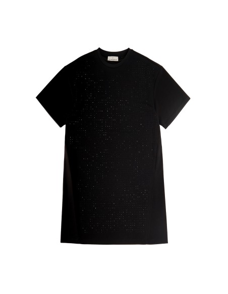 VESTIDO-FORMATO-CAMISETA-STRASS-AL-TONO-FRONTAL-MANGA-CORTA-CUELLO-REDONDO-LOLA-CASADEMUNT