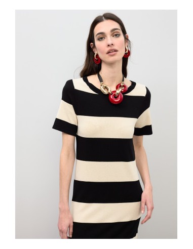 VESTIDO-LARGO-RAYAS-BICOLOR-CUELLO-REDONDO--MANGA-CORTA-LOLA-CASADEMUNT