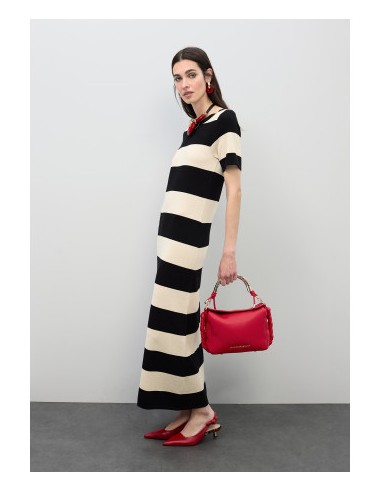 VESTIDO-LARGO-RAYAS-BICOLOR-CUELLO-REDONDO--MANGA-CORTA-LOLA-CASADEMUNT