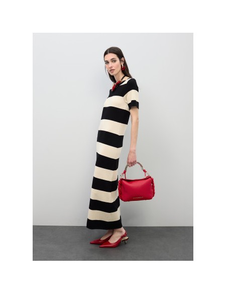 VESTIDO-LARGO-RAYAS-BICOLOR-CUELLO-REDONDO--MANGA-CORTA-LOLA-CASADEMUNT