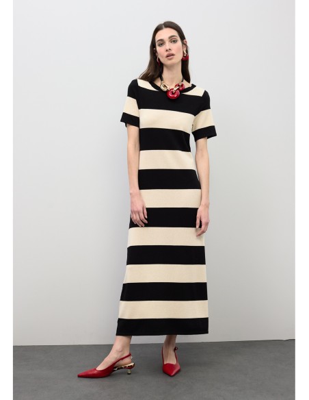 VESTIDO TRICOT BICOLOR LOLA CASADEMUNT