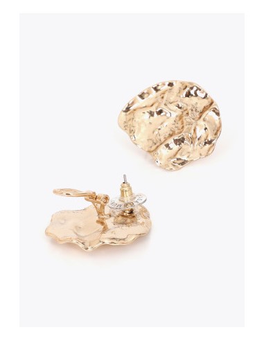 PENDIENTES -DISEÑO-IRREGULAR-DORADO-TEXTURA-LOLA-CASADEMUT