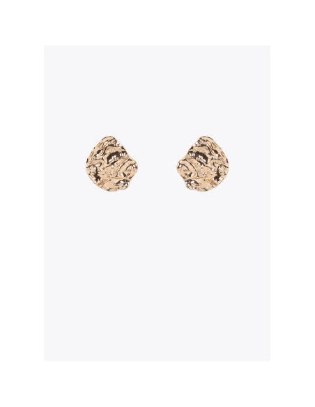 PENDIENTES -DISEÑO-IRREGULAR-DORADO-TEXTURA-LOLA-CASADEMUT
