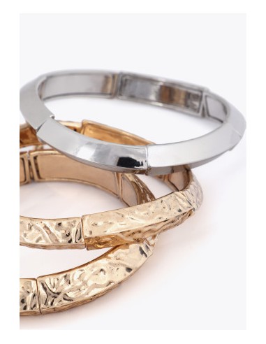 SET-3 PULSERAS-DORADAS-PLATA-ELÁSTICAS-LOLA-CASADEMUNT