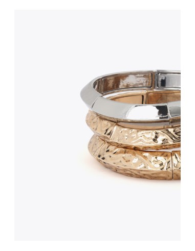 SET-3 PULSERAS-DORADAS-PLATA-ELÁSTICAS-LOLA-CASADEMUNT