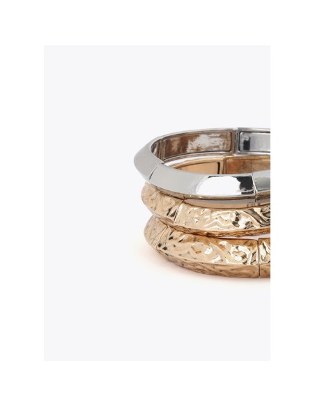 SET-3 PULSERAS-DORADAS-PLATA-ELÁSTICAS-LOLA-CASADEMUNT