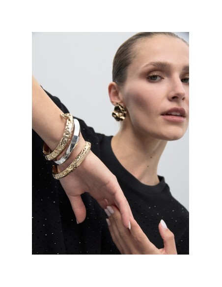 SET-3 PULSERAS-DORADAS-PLATA-ELÁSTICAS-LOLA-CASADEMUNT