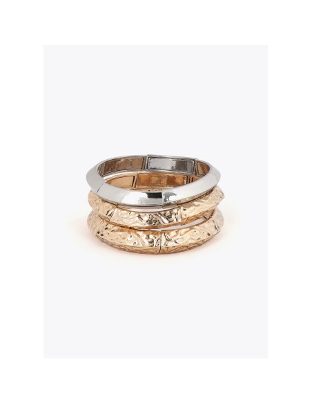 SET-3 PULSERAS-DORADAS-PLATA-ELÁSTICAS-LOLA-CASADEMUNT