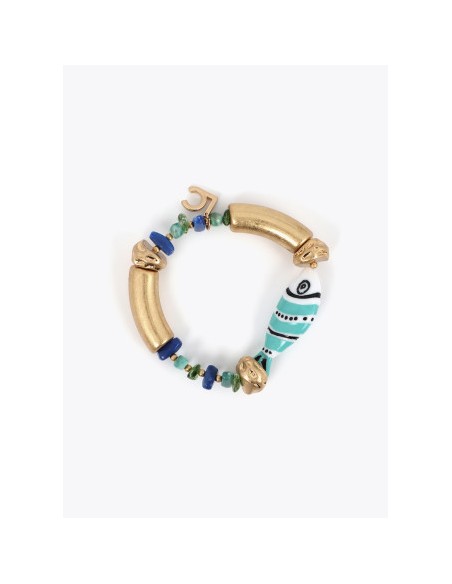 PULSERA-PEZ-ELÁSTICA-DETALLES-DORADOS-LOLA-CASADEMUNT