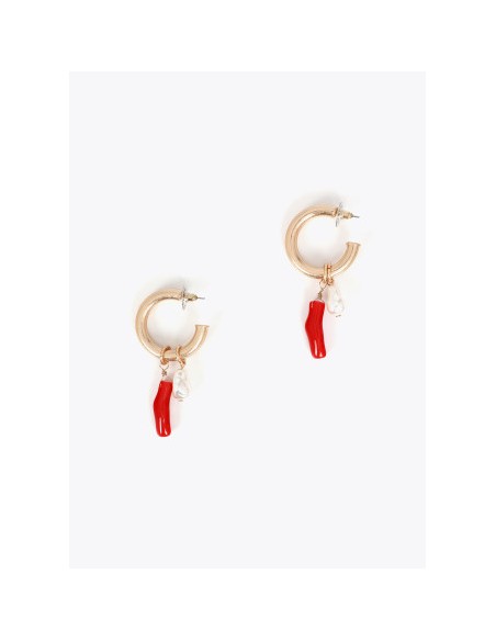PENDIENTES-AROS-DORADOS-CHARMS-CORAL-PERLA-LOLA-CASADEMUNT