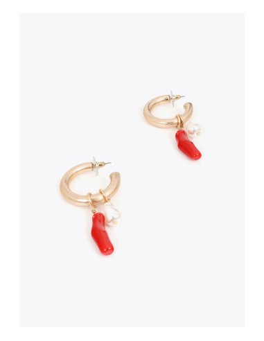 PENDIENTES-AROS-DORADOS-CHARMS-CORAL-PERLA-LOLA-CASADEMUNT
