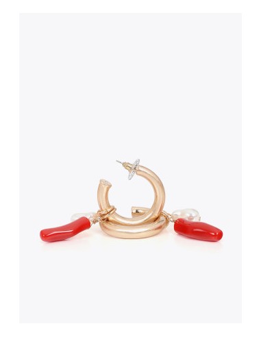 PENDIENTES-AROS-DORADOS-CHARMS-CORAL-PERLA-LOLA-CASADEMUNT