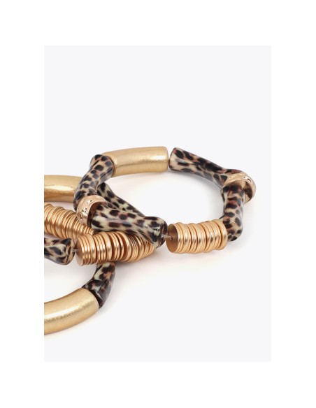 PACK-PULSERAS-ELÁSTICAS-BAMBÚ-ANIMAL-PRINT-LOLA-CASADEMUNT