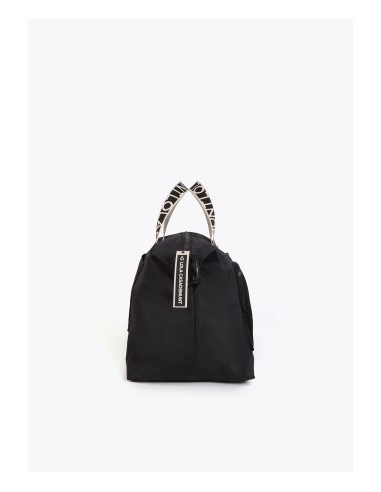 BOLSA-VIAJE.NYLON-NEGRO-COMPARTIMENTOS-MALLA-ASA-MANP-ASA-BANDOLERA-LOLA-CASADEMUNT