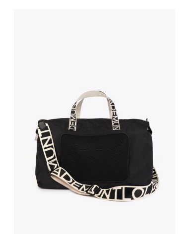 BOLSA-VIAJE.NYLON-NEGRO-COMPARTIMENTOS-MALLA-ASA-MANP-ASA-BANDOLERA-LOLA-CASADEMUNT