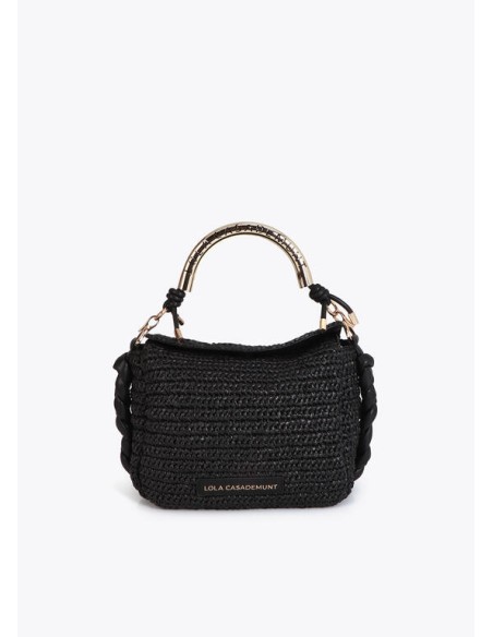 BANDOLERA-EFECTO-RAFIA-ASA-METÁLICA-DORADA-LOGOTIPADA-CIERRE-IMÁN-ASA-BANDOLERA-REGULABLE-EXTRAÍBLE-LOLA-CASADEMUNT