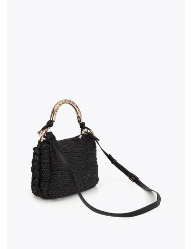 BANDOLERA-EFECTO-RAFIA-ASA-METÁLICA-DORADA-LOGOTIPADA-CIERRE-IMÁN-ASA-BANDOLERA-REGULABLE-EXTRAÍBLE-LOLA-CASADEMUNT