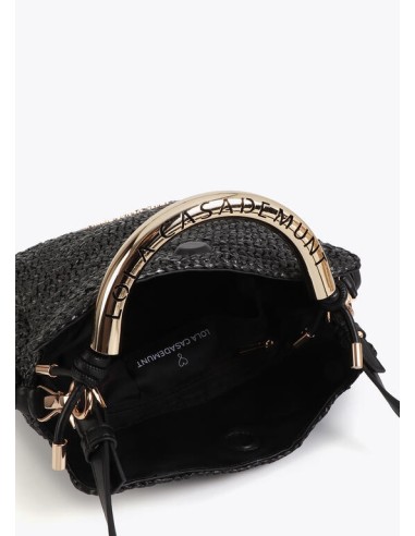 BANDOLERA-EFECTO-RAFIA-ASA-METÁLICA-DORADA-LOGOTIPADA-CIERRE-IMÁN-ASA-BANDOLERA-REGULABLE-EXTRAÍBLE-LOLA-CASADEMUNT