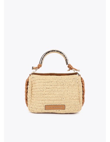 BANDOLERA-EFECTO-RAFIA-ASA-METÁLICA-DORADA-LOGOTIPADA-CIERRE-IMÁN-ASA-BANDOLERA-REGULABLE-EXTRAÍBLE-LOLA-CASADEMUNT