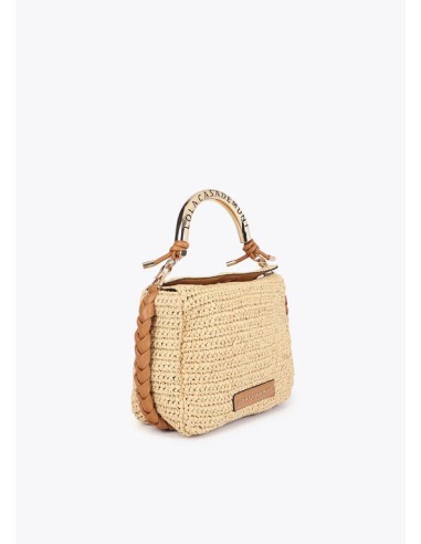 BANDOLERA-EFECTO-RAFIA-ASA-METÁLICA-DORADA-LOGOTIPADA-CIERRE-IMÁN-ASA-BANDOLERA-REGULABLE-EXTRAÍBLE-LOLA-CASADEMUNT