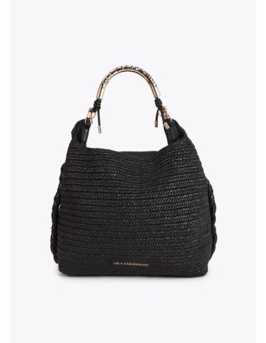 SHOPPER-EFECTO-RAFIA-DOS-ASAS-METÁLICA-DORADA-LOGOTIPADA-ASA-PIEL-SINTÉTICA-CIERRE-IMÁN-TRENZADO-LATERALES-LOLA-CASADEMUNT