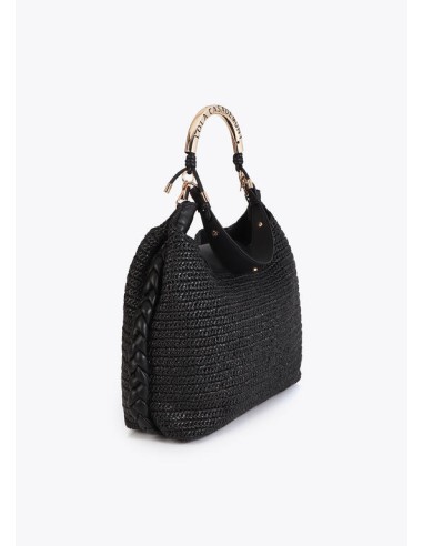 SHOPPER-EFECTO-RAFIA-DOS-ASAS-METÁLICA-DORADA-LOGOTIPADA-ASA-PIEL-SINTÉTICA-CIERRE-IMÁN-TRENZADO-LATERALES-LOLA-CASADEMUNT