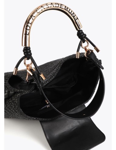 SHOPPER-EFECTO-RAFIA-DOS-ASAS-METÁLICA-DORADA-LOGOTIPADA-ASA-PIEL-SINTÉTICA-CIERRE-IMÁN-TRENZADO-LATERALES-LOLA-CASADEMUNT