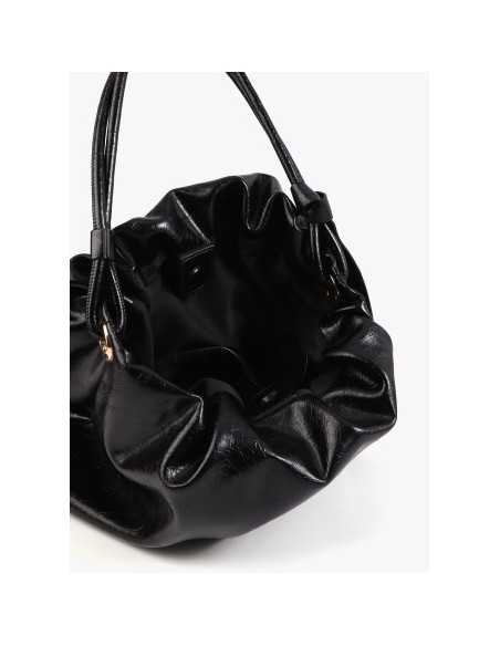 SHOPPER-ACABADO-BRILLANTE.LAZO-ASA-HOMBRO-CIERRE-IMÁN-LOGO-DORADO-FRONTAL-LOLA-CASADEMUNT