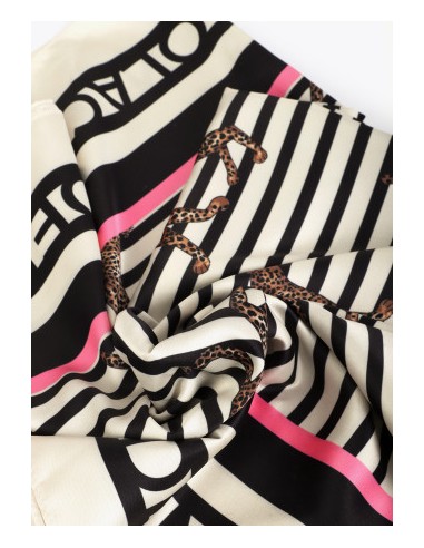 PAÑUELO-SATINADO-ESTAMPADO-RAYAS-LEOPARDOS-FONDO-BEIGE-LOLA-CASADEMUNT