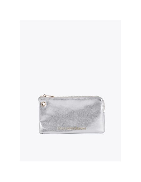 MONEDERO-DOBLE-PLATEADO-DORADO--ASA-MANO-COLGANTE-LOGO-OVALADO-CIERRE-CREMALLERA-LOLA-CASADEMUNT