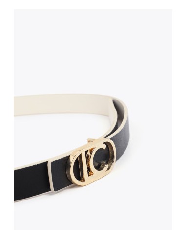 CINTURÓN REVERSIBLE NEGRO CRUDO LOLA CASADEMUNT