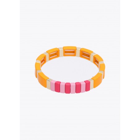PULSERA-ELÁSTICA-COLORES-PIEZAS-LACADAS-NARANJA- DE-LOLA-CASADEMUNT
