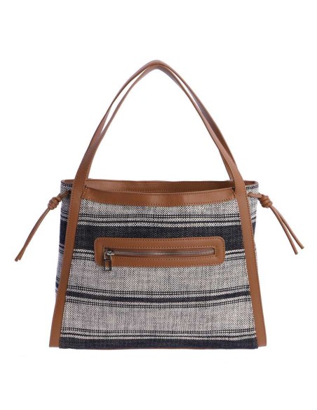 BOLSO-BICOLOR--ASAS-HOMBRO-DETALLES-MARRÓN-CIERRE-CREMALLERA-DON-ALGODÓN