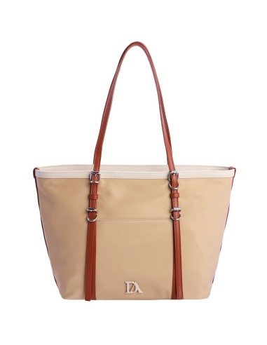 BOLSO-SHOPPER-BEIGE-BOLSILLO-FRONTAL-TRASERO-DOS-ASAS-HOMBRO-LOGO-A-CONTRASTE-DON-ALGODÓN.