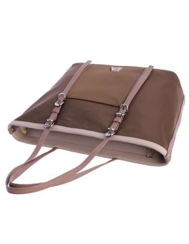 BOLSO-SHOPPER-MARRÓN-BOLSILLO-FRONTAL-TRASERO-DOS-ASAS-HOMBRO-LOGO-A-CONTRASTE-DON-ALGODÓN.
