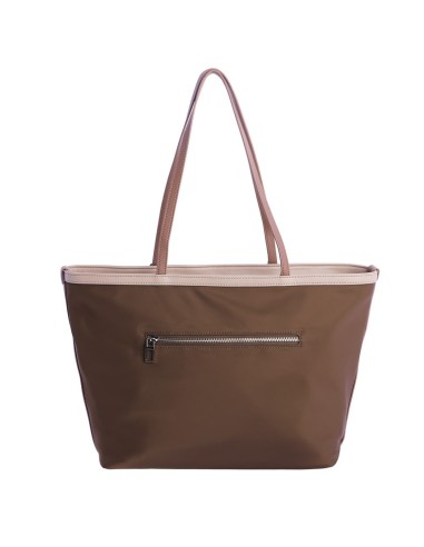 BOLSO-SHOPPER-MARRÓN-BOLSILLO-FRONTAL-TRASERO-DOS-ASAS-HOMBRO-LOGO-A-CONTRASTE-DON-ALGODÓN.