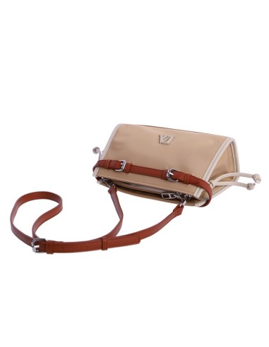 BANDOLERA-BEIGE-DETALLES-MARRONES-BANDOLERA-REGULABLE-COMPARTIMENTO-TRASERO-LOGO-A CONTRASTE-DON-ALGODÓN
