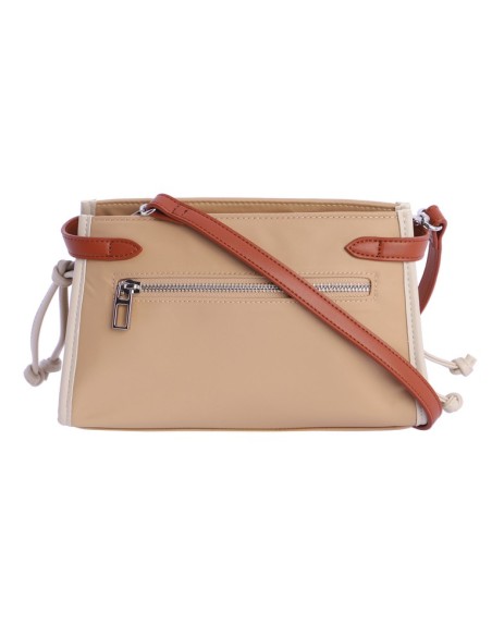BANDOLERA-BEIGE-DETALLES-MARRONES-BANDOLERA-REGULABLE-COMPARTIMENTO-TRASERO-LOGO-A CONTRASTE-DON-ALGODÓN